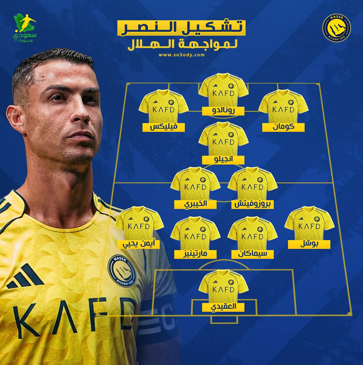 خيسوس يوجه هجوماً قوياً نحو الهلال بعد تشكيل النصر القوي في مباراة مثيرة