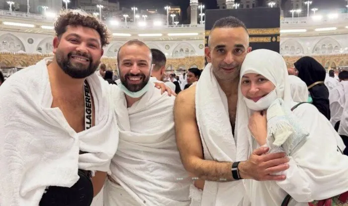مع بداية العام الجديد 2026، منة شلبي وزوجها يؤدون مناسك العمرة بأجواء روحانية مميزة