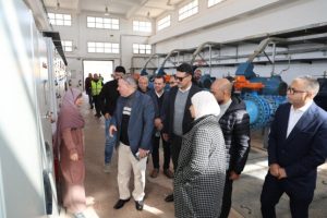 نائب رئيس الشركة القابضة للمياه يقوم بجولة تفقدية في محطة سرياقوس بمحافظة القليوبية