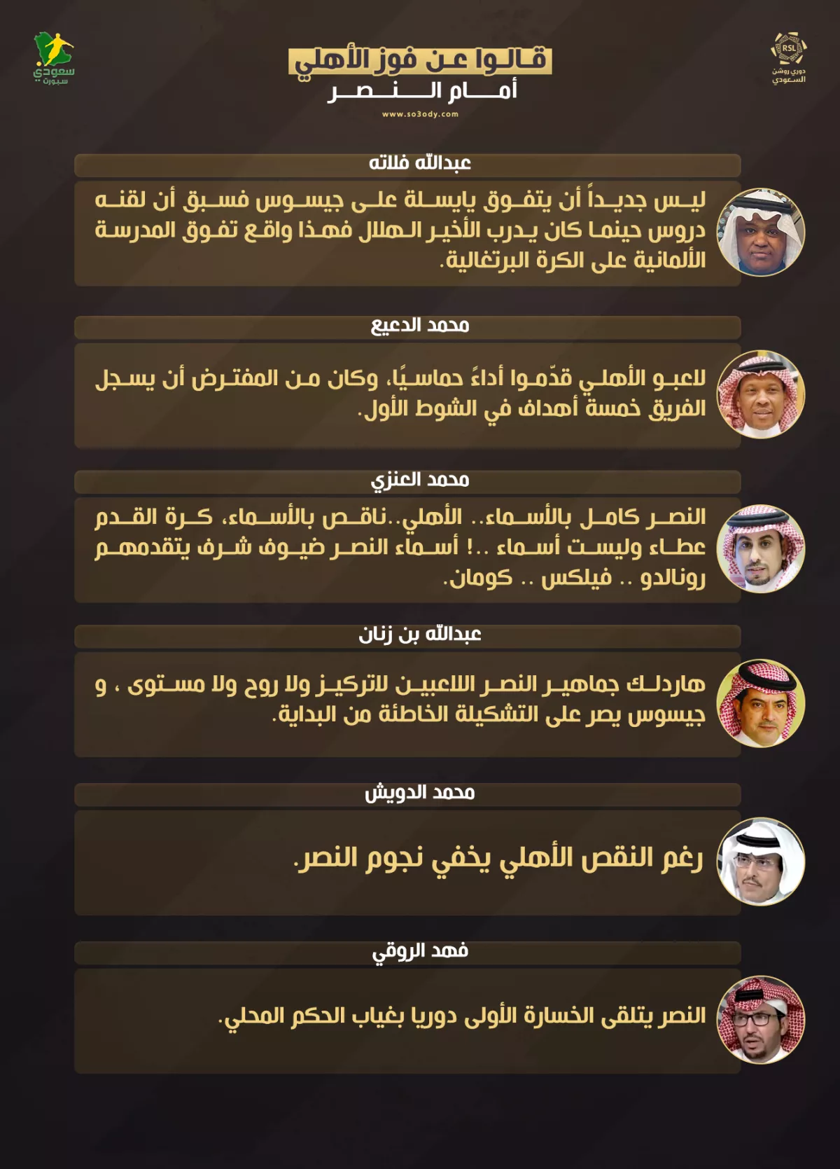 نجوم الساحة الرياضية تتحدث عن فوز الأهلي الساحق على النصر وأسماء شرف تختفي